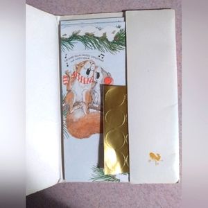 Vintage current Xmas foldover notes